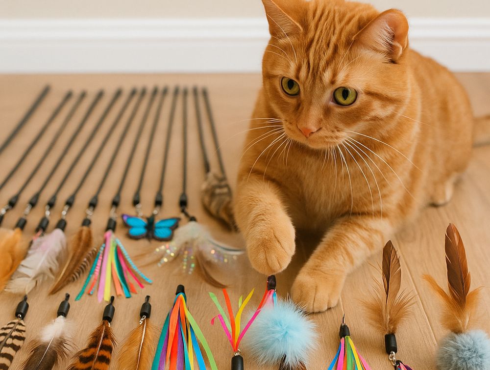 Bulk Cat Teaser Toys – Factory Wholesale Interactive Wands & Refill Sets