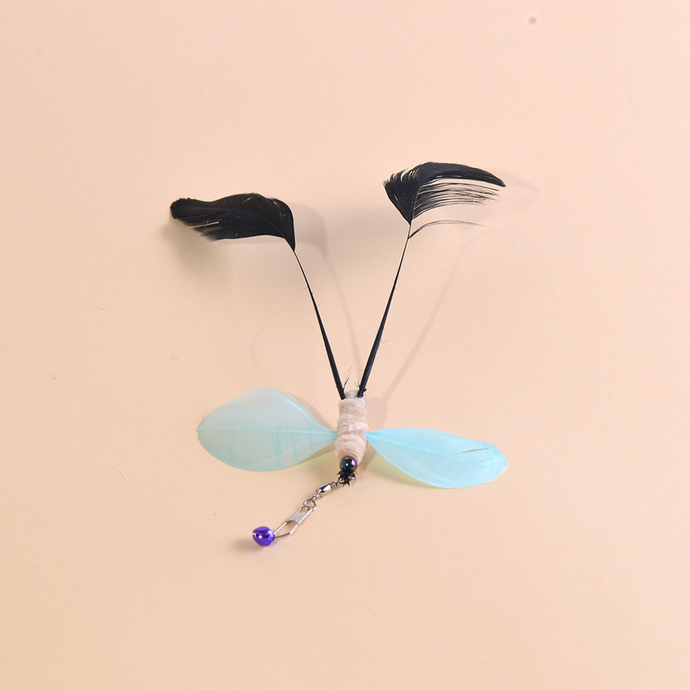 Lively Butterfly Cat Teaser Wand Toy – Interactive Fluttering Cat Toy