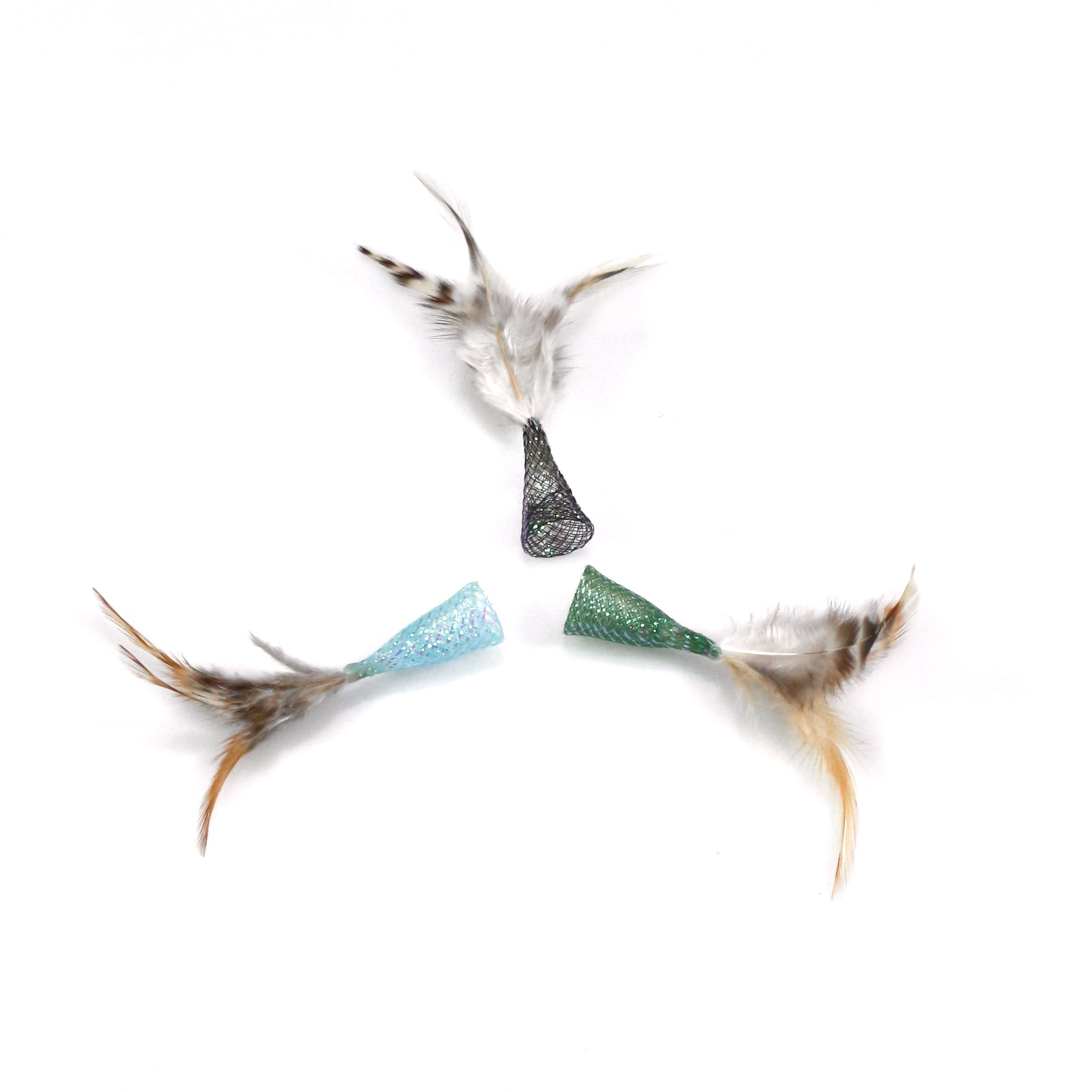 Jump Chess Feather Cat Toy | Self-Play Mesh Cone Teaser for Indoor Cats