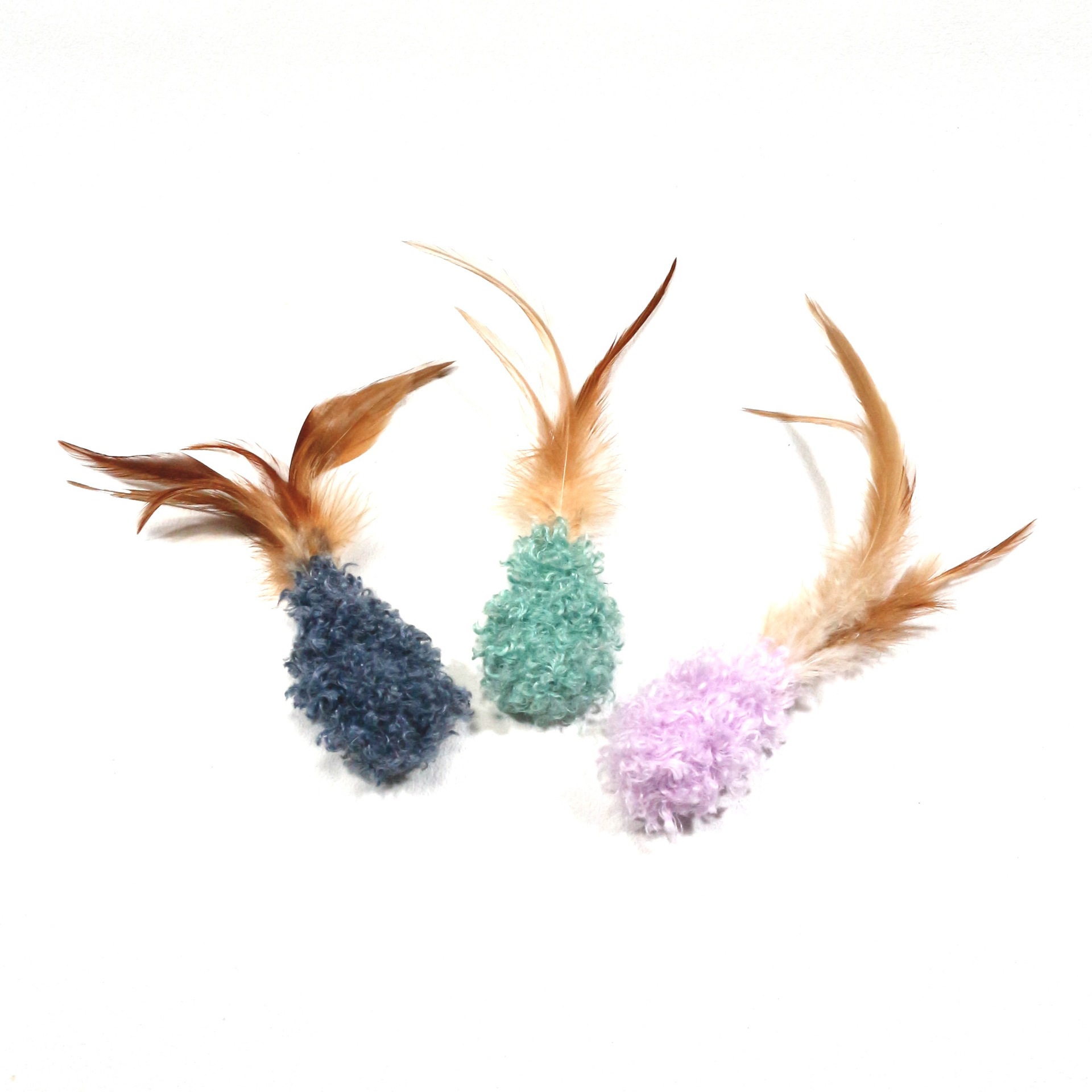 Drumstick Cat Self-Play Toy | Plush Chicken Leg Teaser with Feathers for Indoor Independent Play