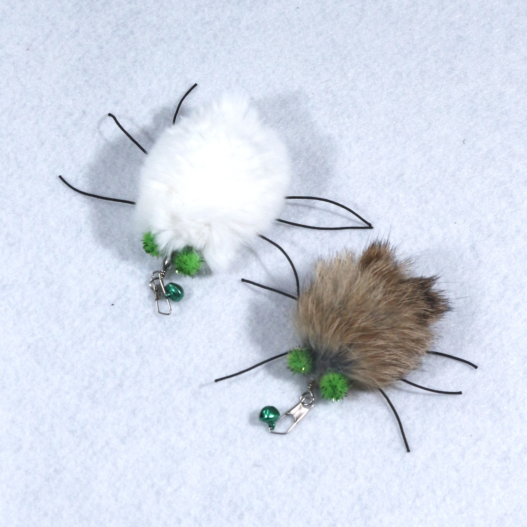 Rabbit Fur Spider Cat Teaser Replacement Head | Realistic Furry Refill for Wand Toys