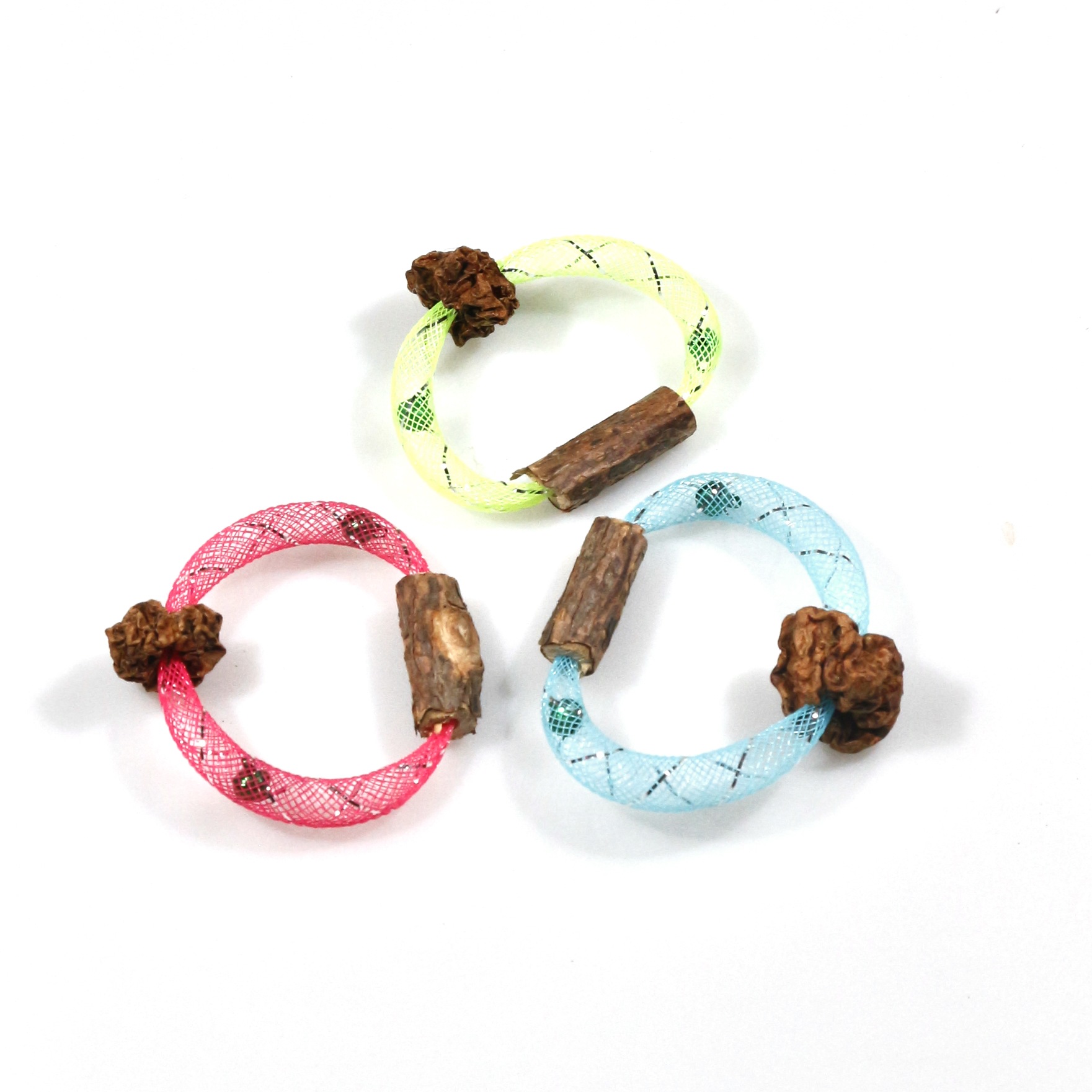 Cat Ring Self-Play Toy | Durable Mesh Interactive Toy for Independent Cat Entertainment