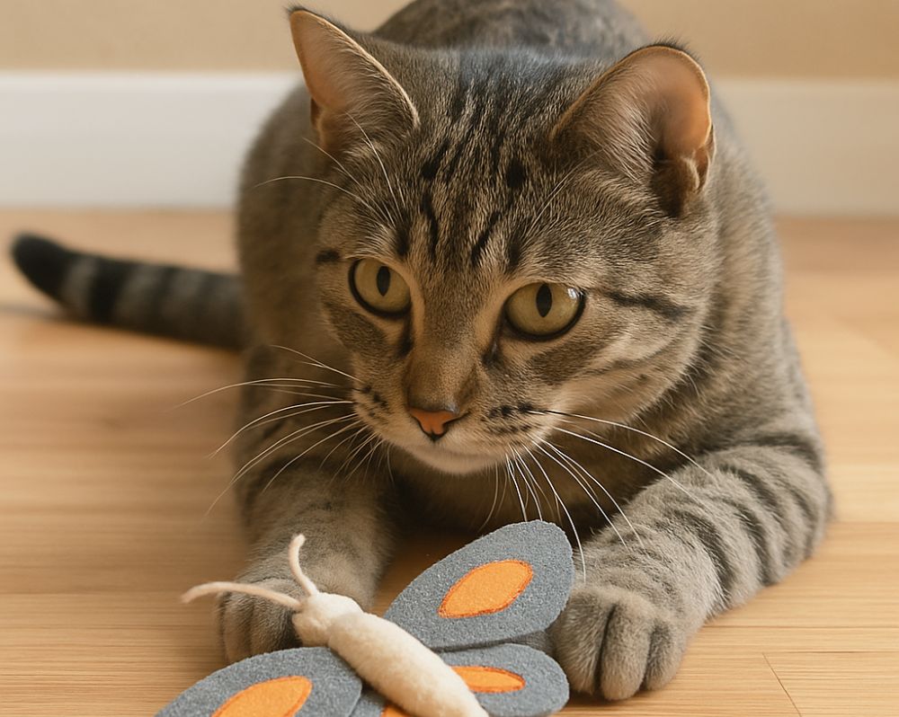 moth cat toy