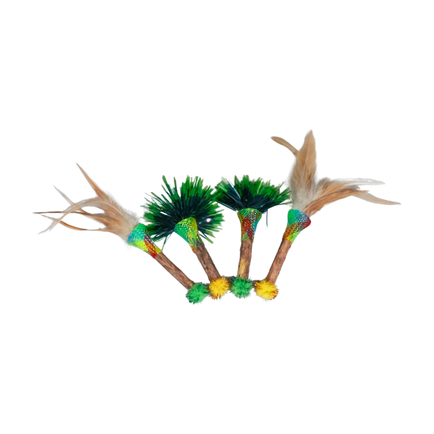 Mini Feather Stick Self-Play Cat Toy for Independent Cats