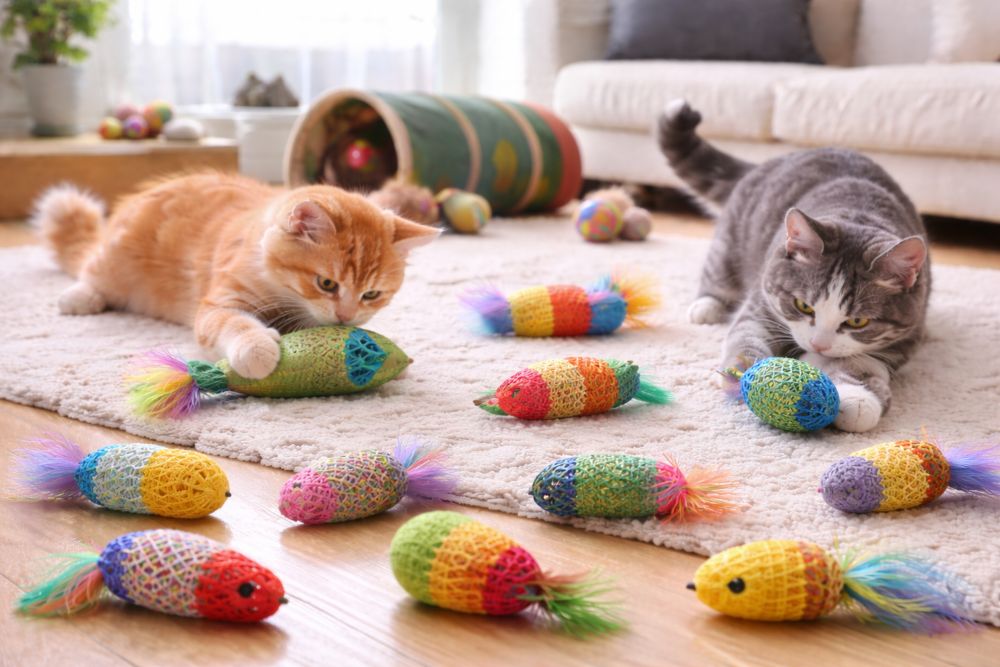 mesh cat toys