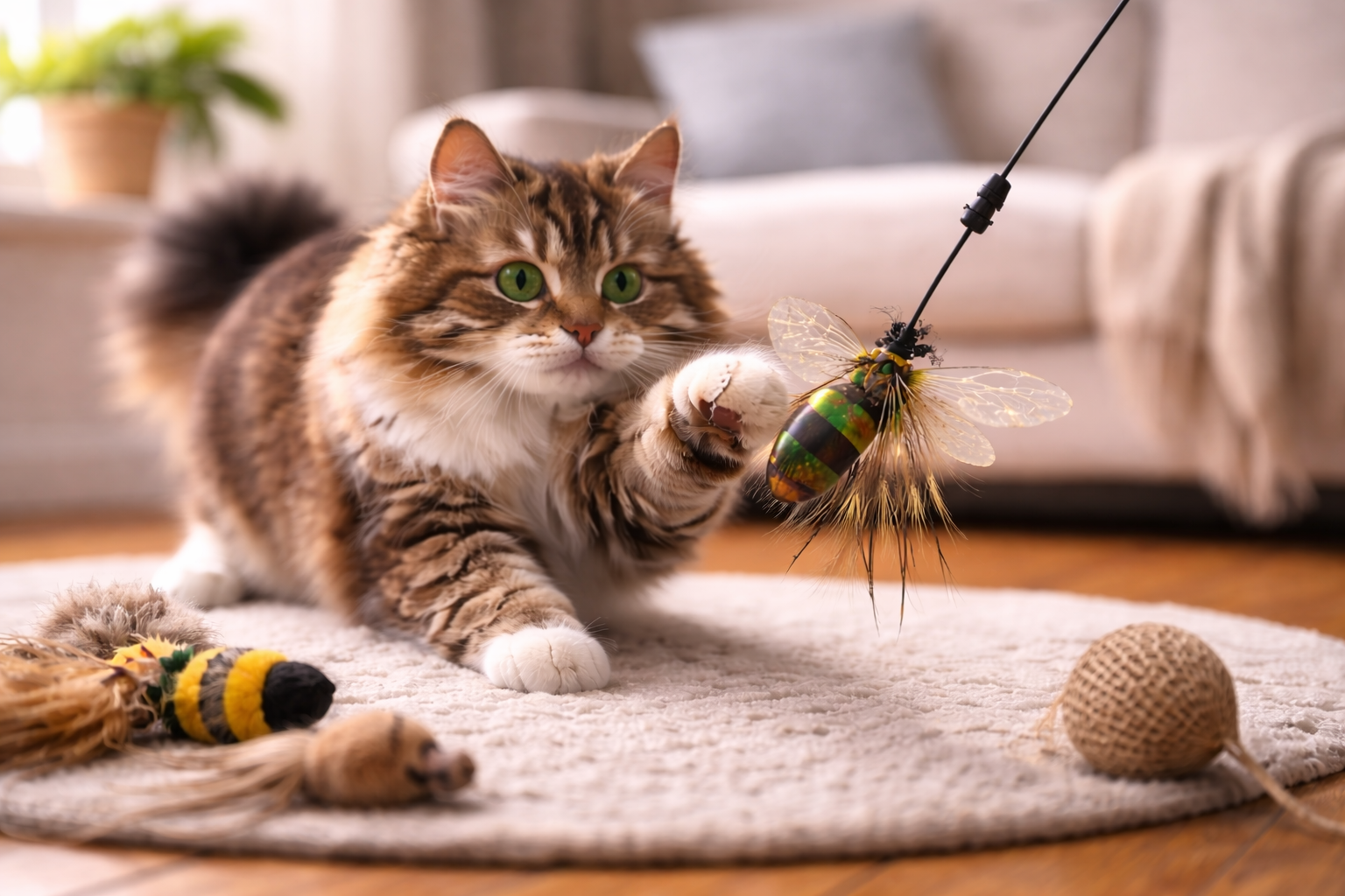 Realistic Horsefly Cat Toy Attachment That Awakens Advanced Hunting Instincts