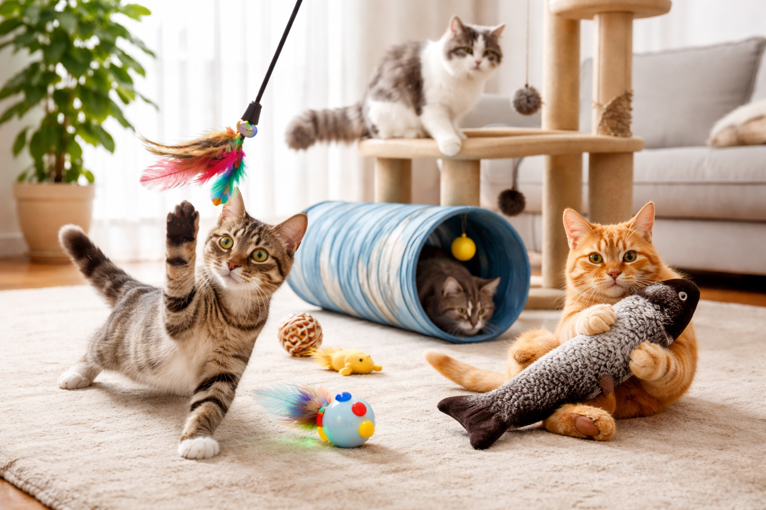 How Interactive Play, Climbing, and Puzzle Games Help Indoor Cats Thrive: Best Toys for Active Cats