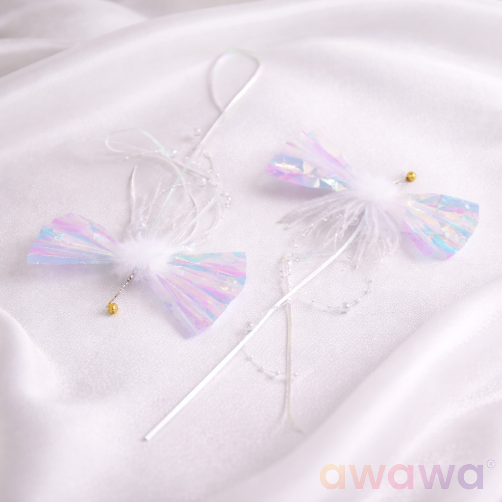 Candy Butterfly Cat Wand Refill | Realistic Insect Teaser Replacement Head