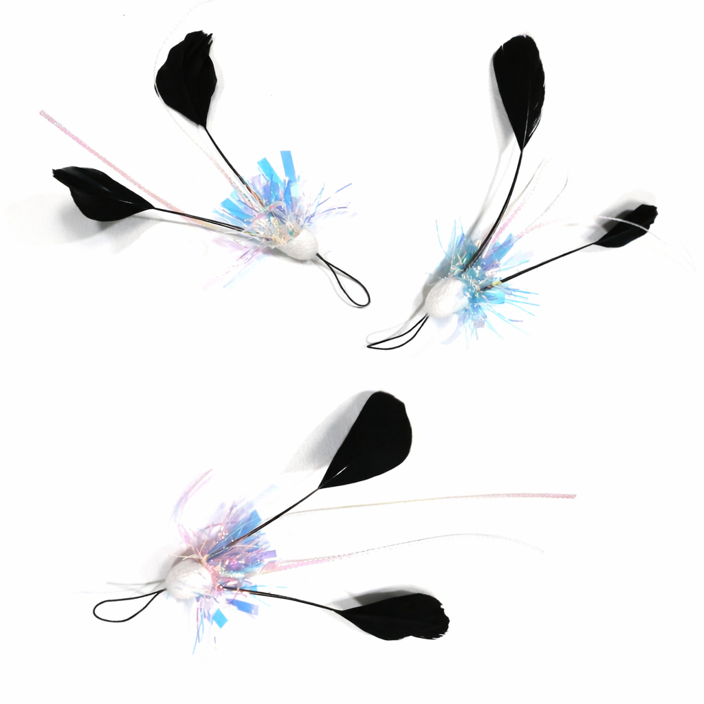 Cocoon Sprite Cat Wand Refill | Feather Iridescent Crinkle Teaser Replacement Head