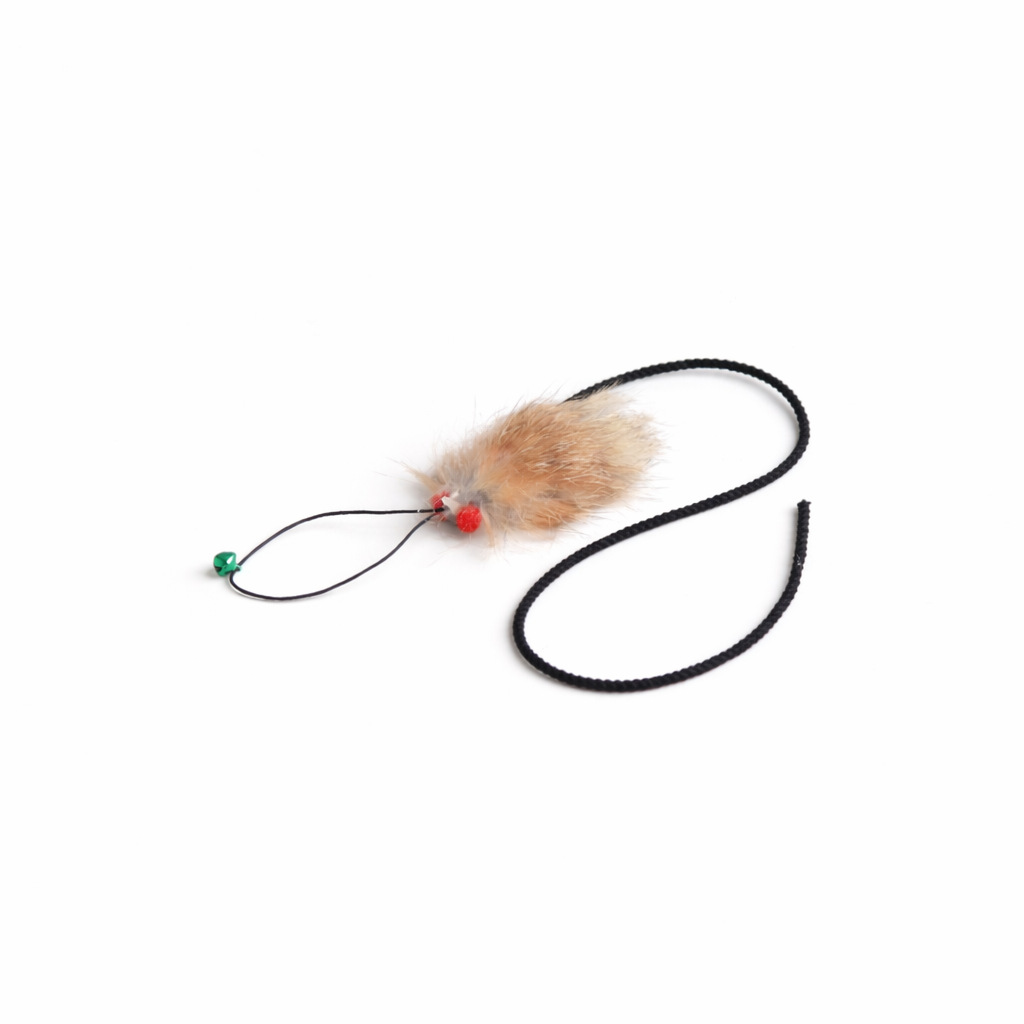 Fengrong Mouse Cat Teaser Replacement Head | Fur Bell Cat Teaser Replacement Head